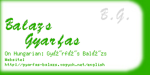 balazs gyarfas business card